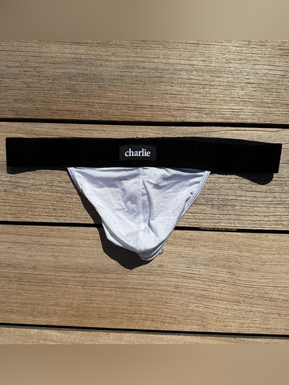 Charlie by MZ Classic Thong White Midnight Collection Large